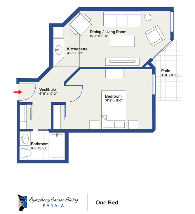 Studio and One Bedroom Senior Suites in Kanata, Ottawa Symphony Kanata